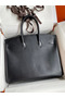 Hermes Birkin 35 Retourne Handmade Bag In Black Box Calfskin  Replica