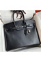 Hermes Birkin 35 Retourne Handmade Bag In Black Box Calfskin  Replica