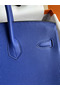 Hermes Birkin 35 Retourne Handmade Bag In Blue Electric Clemence Leather  Replica