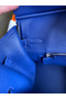 Hermes Birkin 35 Retourne Handmade Bag In Blue Electric Clemence Leather  Replica