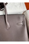 Hermes Birkin 35 Retourne Handmade Bag In Etain Epsom Calfskin  Replica