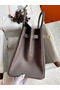 Hermes Birkin 35 Retourne Handmade Bag In Etain Epsom Calfskin  Replica
