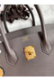 Hermes Birkin 35 Retourne Handmade Bag In Etain Epsom Calfskin  Replica
