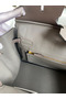 Hermes Birkin 35 Retourne Handmade Bag In Etain Epsom Calfskin  Replica