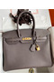Hermes Birkin 35 Retourne Handmade Bag In Etain Epsom Calfskin  Replica