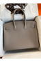 Hermes Birkin 35 Retourne Handmade Bag In Gris Asphalt Clemence Leather  Replica