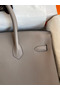 Hermes Birkin 35 Retourne Handmade Bag In Gris Asphalt Clemence Leather  Replica