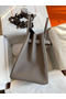 Hermes Birkin 35 Retourne Handmade Bag In Gris Asphalt Clemence Leather  Replica