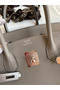 Hermes Birkin 35 Retourne Handmade Bag In Gris Asphalt Clemence Leather  Replica