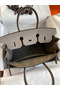 Hermes Birkin 35 Retourne Handmade Bag In Gris Asphalt Clemence Leather  Replica