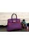 Hermes Birkin 35CM 30CM Tote Bag Original Leather HB35O Purple  Replica