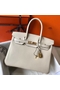 Hermes Birkin 35cm Bag In Beton Clemence Leather GHW  Replica