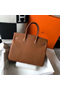 Hermes Birkin 35cm Bag In Gold Clemence Leather GHW  Replica