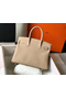 Hermes Birkin 35cm Bag In Trench Clemence Leather GHW  Replica