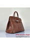 Hermes Birkin 35CM Croco Leather Tote Bag Dark Brown  Replica