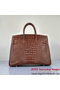 Hermes Birkin 35CM Croco Leather Tote Bag Dark Brown  Replica