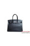 Hermes Birkin 35CM Tote Bag Black Clemence Leather H6089 Silver/Gold  Replica