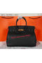 Hermes Birkin 35CM Tote Bag Black Original Grainy Leather H35 Gold  Replica