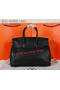 Hermes Birkin 35CM Tote Bag Black Original Grainy Leather H35 Gold  Replica