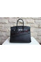 Hermes Birkin 35CM Tote Bag Black&Rose Clemence Leather H35 Silver  Replica