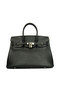Hermes Birkin 35CM Tote Bag Black Smooth Leather H6089 Gold  Replica