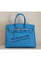 Hermes Birkin 35CM Tote Bag Blue Clemence Leather H6089 Gold  Replica