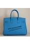 Hermes Birkin 35CM Tote Bag Blue Clemence Leather H6089 Gold  Replica