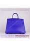 Hermes Birkin 35CM Tote Bag Blue Clemence Leather H6089 Gold  Replica