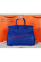 Hermes Birkin 35CM Tote Bag Blue Original Grainy Leather H35 Gold  Replica
