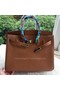 Hermes Birkin 35CM Tote Bag Brown Litchi Leather BK35 Gold  Replica