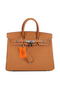 Hermes Birkin 35CM Tote Bag Camel Original Leather H35 Silver  Replica