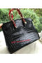 Hermes Birkin 35CM Tote Bag Croco Leather H35CO Black  Replica