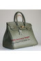 Hermes Birkin 35CM Tote Bag Dark Green Clemence Leather H6089 Gold  Replica