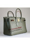 Hermes Birkin 35CM Tote Bag Dark Green Clemence Leather H6089 Gold  Replica