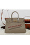Hermes Birkin 35CM Tote Bag Gray Clemence Leather H35 Gold  Replica