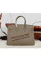 Hermes Birkin 35CM Tote Bag Gray Clemence Leather H35 Gold  Replica