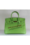 Hermes Birkin 35CM Tote Bag Green Clemence Leather H6089 Gold  Replica