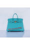 Hermes Birkin 35CM Tote Bag Light BLue Grainy Leather Gold  Replica