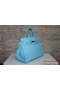 Hermes Birkin 35CM Tote Bag Light Blue Palm Pattern Leather H6089 Silver  Replica