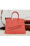 Hermes Birkin 35CM Tote Bag Light Red Clemence Leather H35 Gold  Replica
