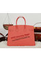 Hermes Birkin 35CM Tote Bag Light Red Clemence Leather H35 Silver  Replica