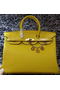 Hermes Birkin 35CM Tote Bag Litchi Leather HB35GL Lemon  Replica