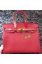 Hermes Birkin 35CM Tote Bag Litchi Leather HB35GL Rose  Replica