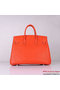 Hermes Birkin 35CM Tote Bag Orange Clemence Leather H6089 Silver  Replica