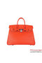 Hermes Birkin 35CM Tote Bag Orange Clemence Leather H6089 Silver  Replica