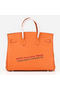 Hermes Birkin 35CM Tote Bag Orange Original Leather H35 Silver  Replica
