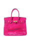 Hermes Birkin 35CM Tote Bag Peach Iridescent Croco Leather Gold  Replica