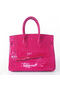 Hermes Birkin 35CM Tote Bag Peach Iridescent Croco Leather Gold  Replica