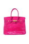 Hermes Birkin 35CM Tote Bag Peach Iridescent Croco Leather Gold  Replica