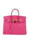 Hermes Birkin 35CM Tote Bag Peach Original Leather H35 Gold  Replica
